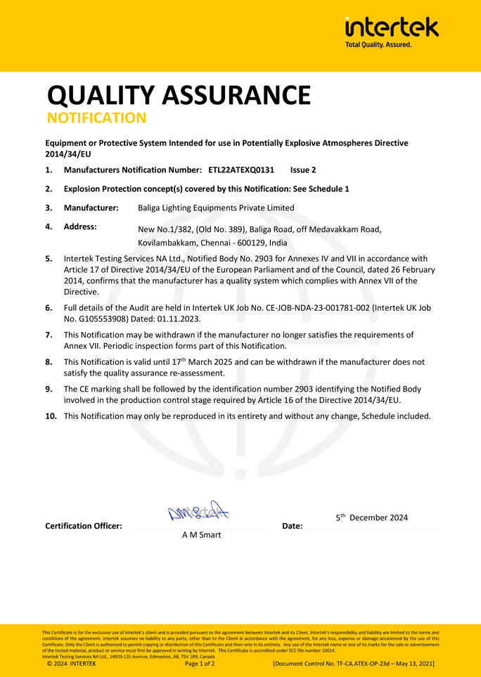 ATEX Certification